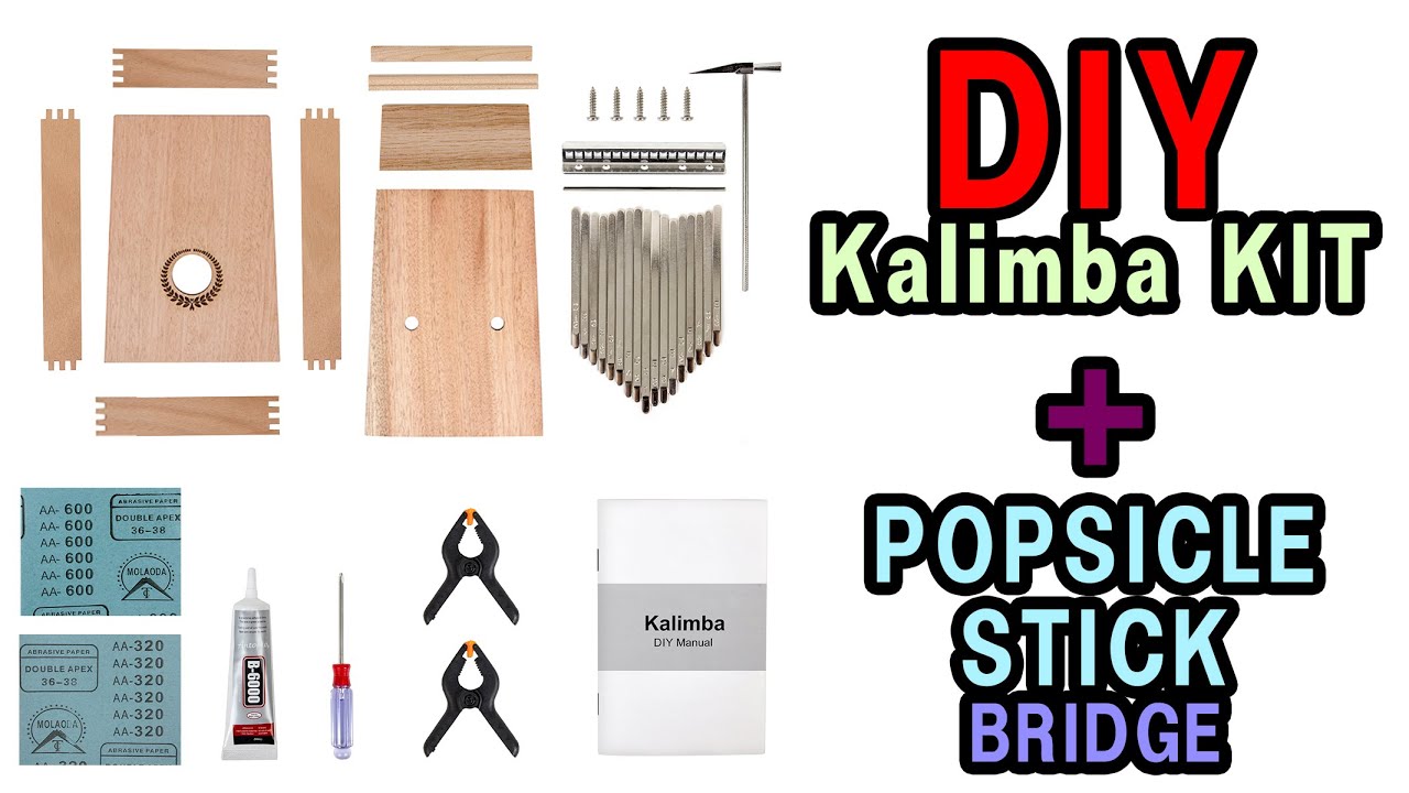 Kalimba DIY Kit 17 Key Make Your Own Kit With Manual Tools Tuner Hammer