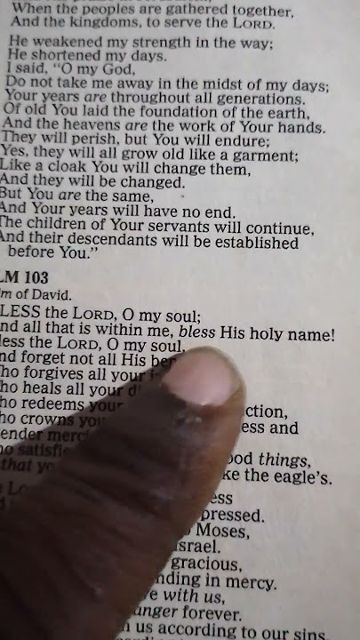 Psalm 103:1. Bible Reading And Meditation