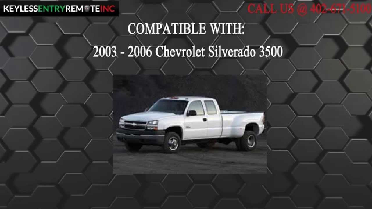 How To Replace Chevrolet Silverado 3500 Key Fob Battery 2003 2004 2005