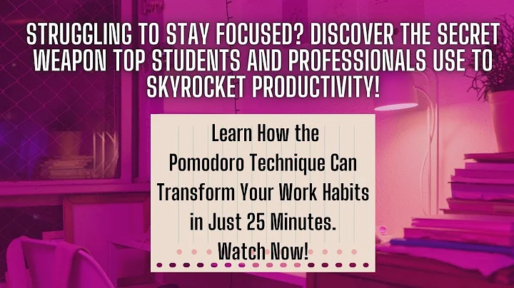 "Master Your Time: The Pomodoro Technique Explained | Boost Productivity in 25 Minutes!"