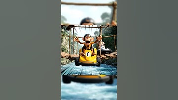 Epic Monkey vs Monkey Racing in Jungle Adventure met Broken Bridge Deel 5 #epicrace