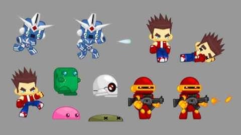 Bad Guy vs Robot - Game Sprites