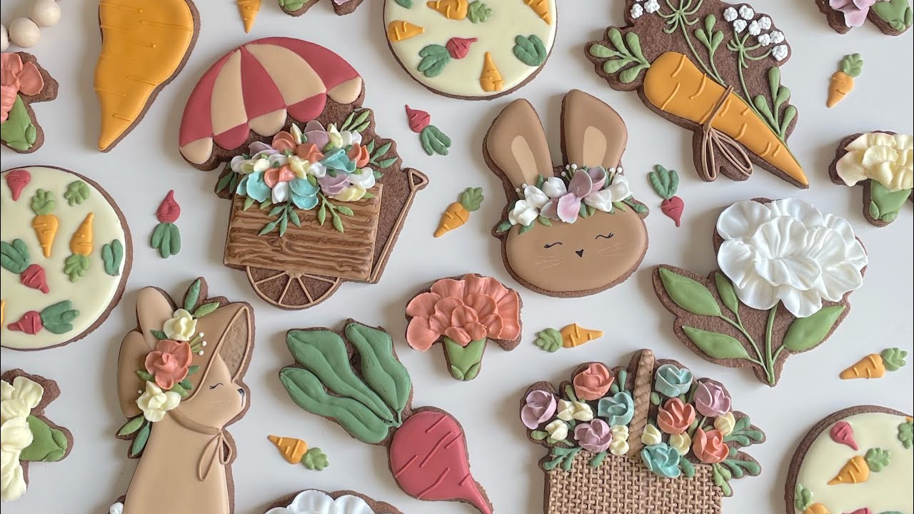 Sweet Floral Easter Royal Icing Cookies | Easter Cookie Decorating | Cookie Compilation