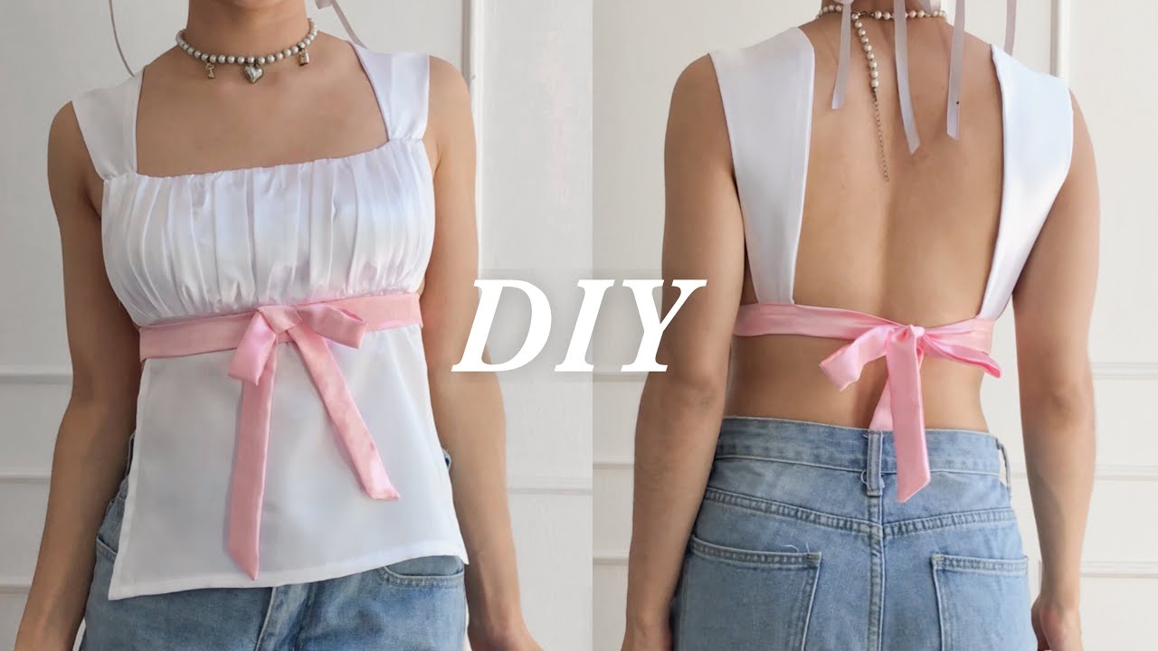 Backless Ribbon Top Tutorial 