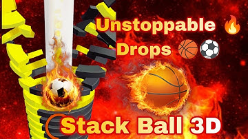 ⚽🏐🔥 STACK BALL 3D  NonStop Drop 🔥#6 #gaming #stackball #live #shortslive