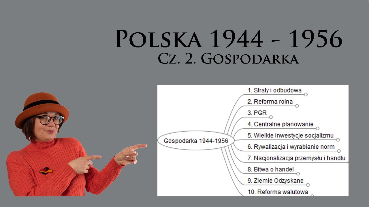 Historia Polski 1944-1956 dla maturzystów (cz. 2). Gospodarka - YouTube