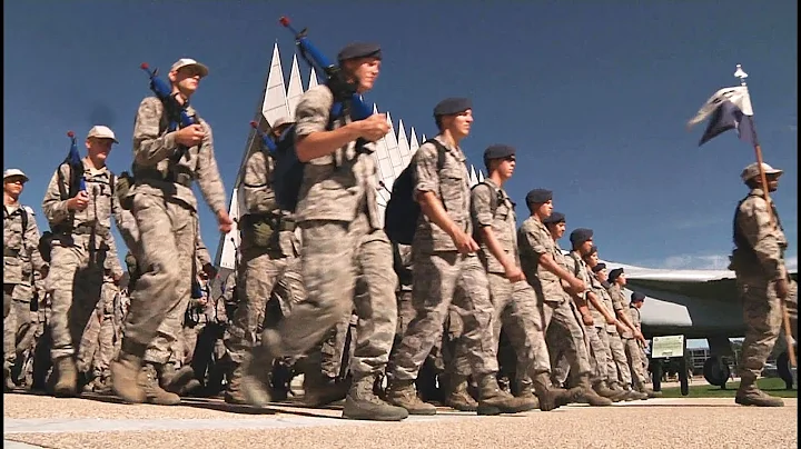 United States Air Force Academy - Basic Cadets March Back From Jacks Valley