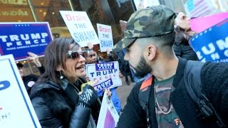 DONALD TRUMP VOTER ATTACKS ME!! (THEN FLIRTS WITH ME)