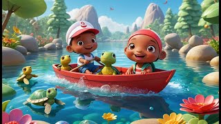 Row Row Row Your Boat 🚣 | Nursery Rhymes & Baby Songs | Learn Fun & Rhythm for Kids & Toddlers