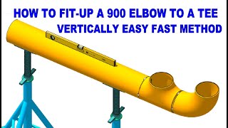 Fast &amp; Accurate Way to Fit 90° Elbow on Vertical Tee | Pipe Fabrication Guide