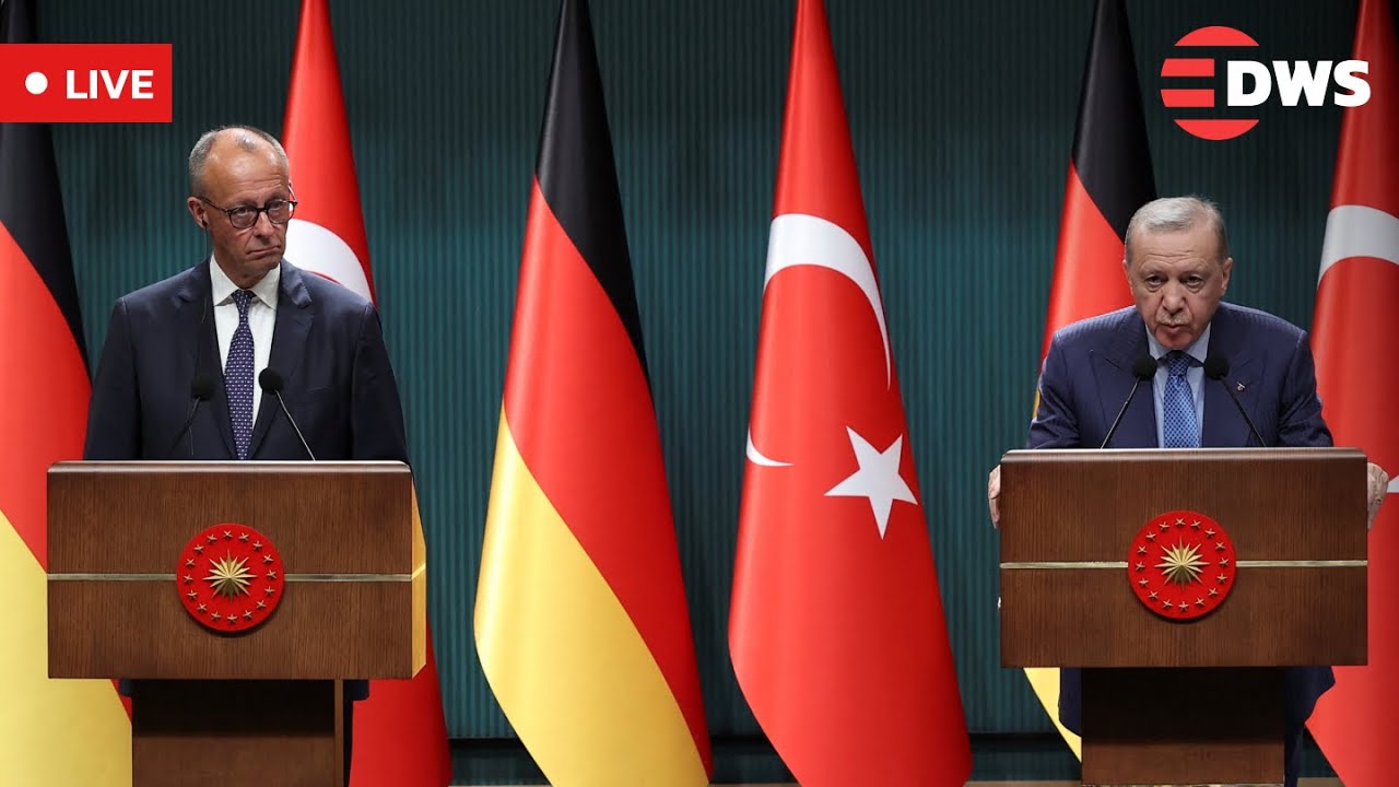 ПРЯМОЙ ЭФИР: Совместная пресс-конференция Эрдогана и Мерца в Анкаре | Переговоры Турции и Германи...
