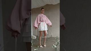 Анонс новой модели — объемная рубашка с галстуком #studioyusupova #мода
