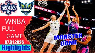 Mystics vs. Dallas Wings | July 31, 2026 FULL GAME | WNBA Season 2026