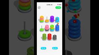 Color Hoop Stack | Sort Puzzle | Level 31 to Level 35 | Addictive sort puzzle | Android Game | screenshot 5