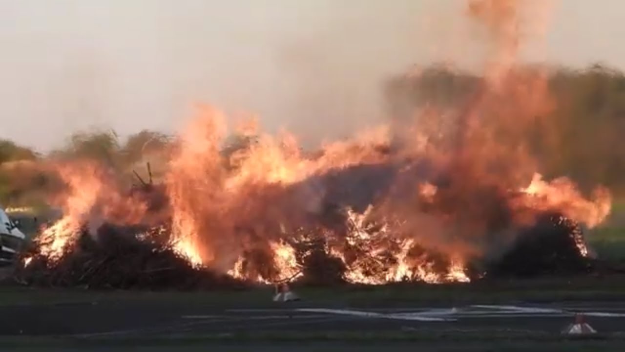 Osterfeuer Hamm 2022 am Flugplatz Hamm-Lippewiesen