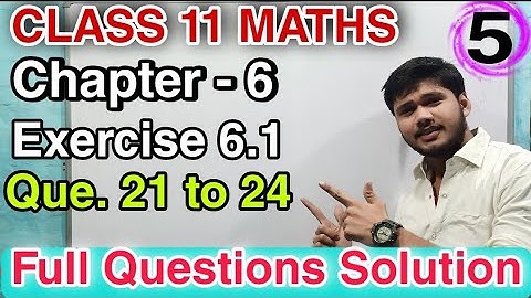 Chapter 6 Linear Inequalities Exercise 6.1 Que. (21 to 24) Class 11 Maths