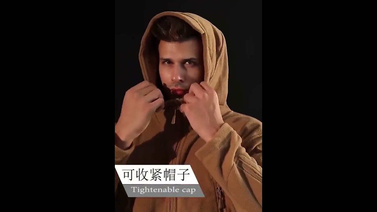 Fleece Warm Men Thermal Breathable Hooded Coat