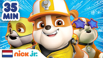 PAW Patrol | 35 min de beste reddingen van Rubble | Nick Jr. Nederland