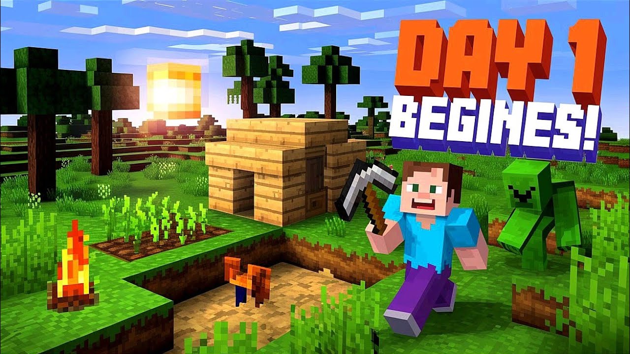 Day 1 In Minecraft Servival World || How to play Minecraft || tutorial ...