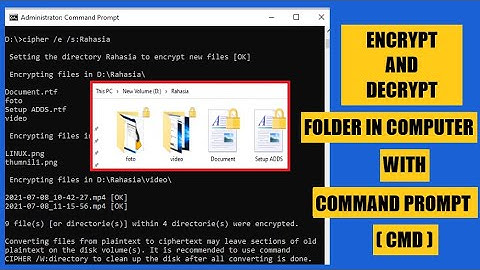 Encrypt Dan Decrypt Data Di Windows 10 Menggunakan Command Prompt (CMD)