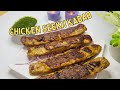 Seekh kabab cooked on a griddle  perfect char with green saucechutney recipe