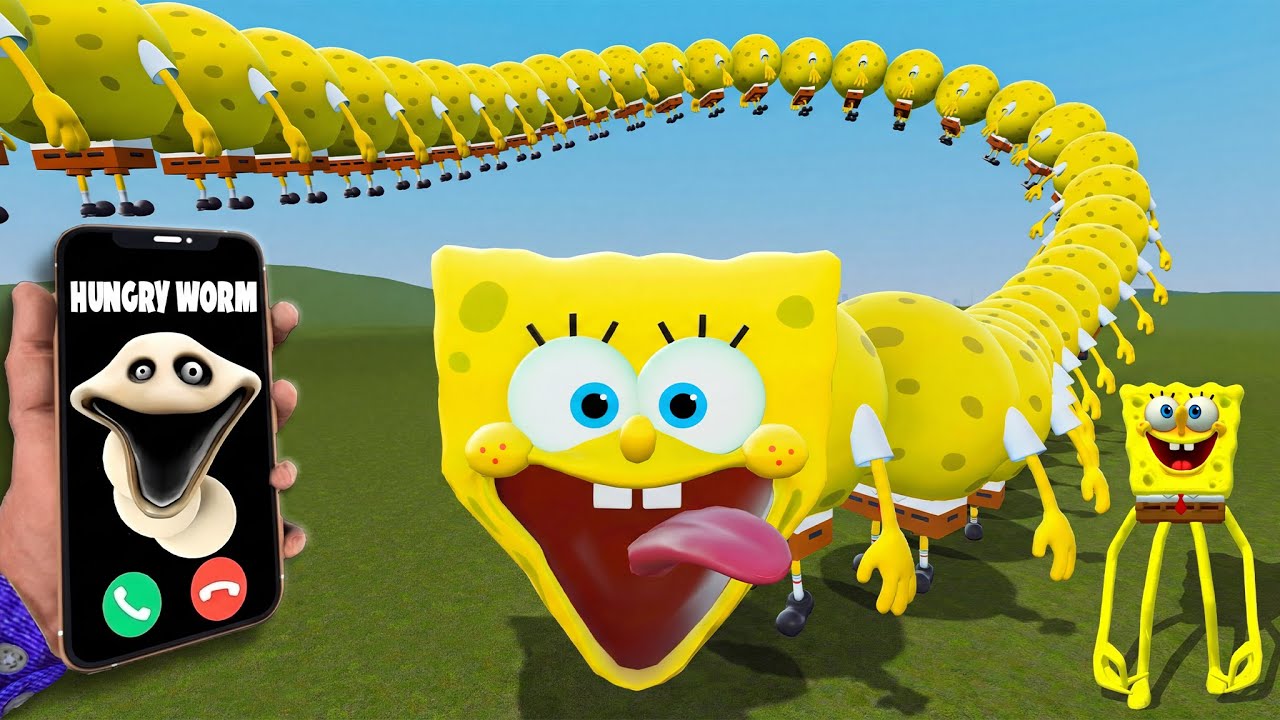 WHAT IF RAINBOW BECAME ROBLOX HUNGRY SPONGEBOB WORM Ep2 In Garry's Mod