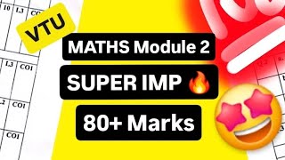 MATHS M3 MODULE 2 SUPER IMPORTANT QUESTIONS 💯🤩|BCS301 MODEL PAPER SOLUTION PASSING PACKAGE 22 Scheme