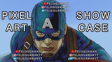 Minecraft Pixel Art Showcase - Captain America
