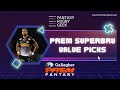Top Value Picks for Gallagher PREM Fantasy Rugby 2025 (Superbru)