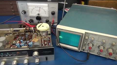 How to signal trace weak channel Vintage Midland 19-548 stereo receiver audio generator oscilloscope