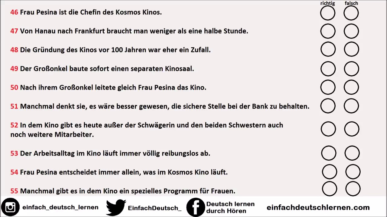 Deutsch lernen durch Hören #  Telc B2   Hörverstehen mit Aufgaben und Lösungen