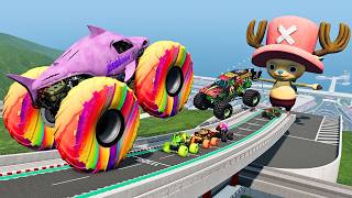 Epic High Speed BIG and Small Monster Trucks JAM Stunts & Crashes #94 | BeamNG Drive screenshot 4