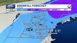 New Hampshire hourly weather: Track Tuesday's snowfall