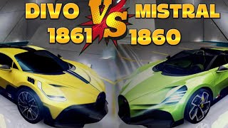 Asphalt 8, Bugatti Divo V.S Bugatti Mistral Full Comparison and Review 🤔👍