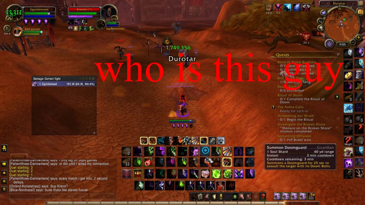 Wow demonology warlock pvp duels 7.2.5 (talents)(tips)