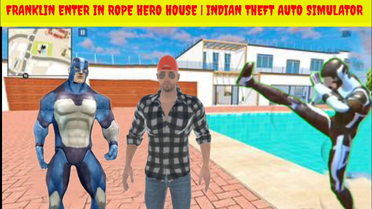 Franklin Rope FRANKLIN ENTER IN ROPE HERO HOUSE | INDIAN THEFT AUTO SIMULATOR #games ...
