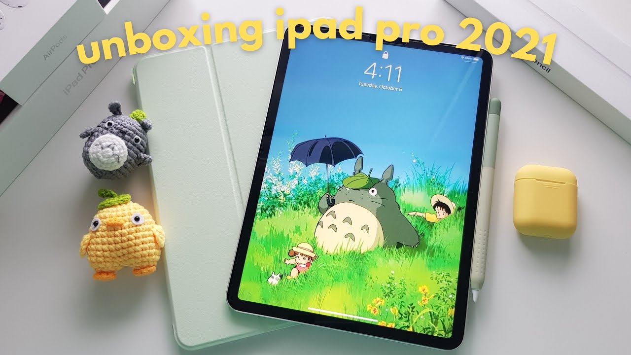 🍎 ipad pro 2021, apple pencil 2nd generation, and airpods unboxing ...