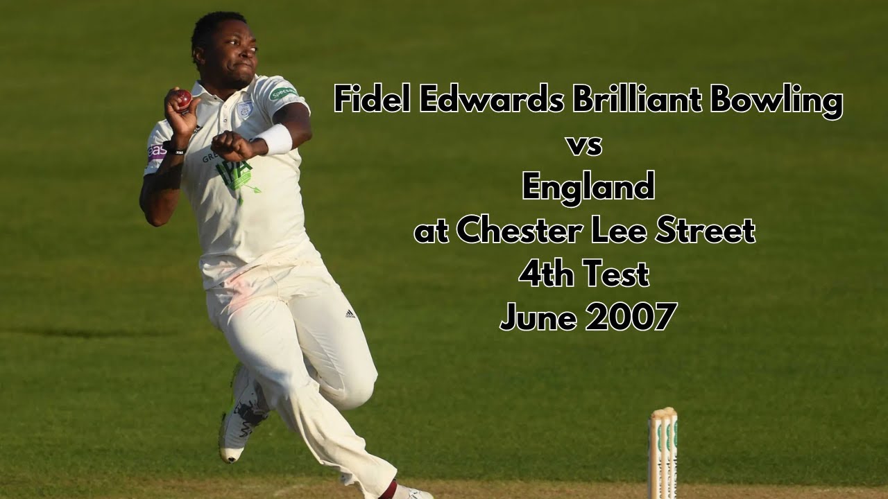 Fidel Edwards 5 for 112 vs England at Chester lee street 4th Test June 2007