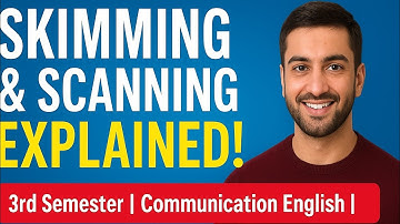 Skimming and scanning | 3rd semester communication English NEP | Notes 