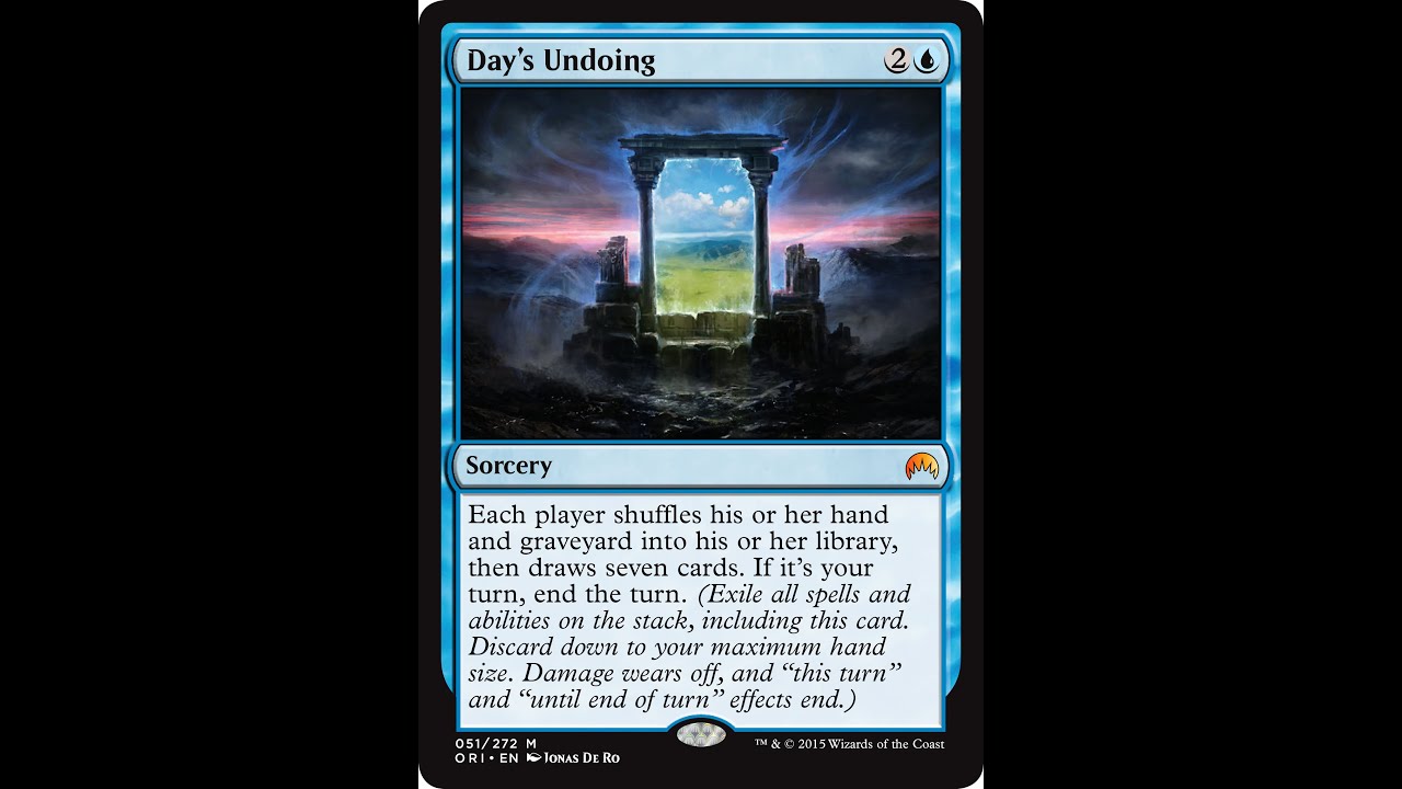 Magic Origins New Spoiler (Day's Undoing) Brewing