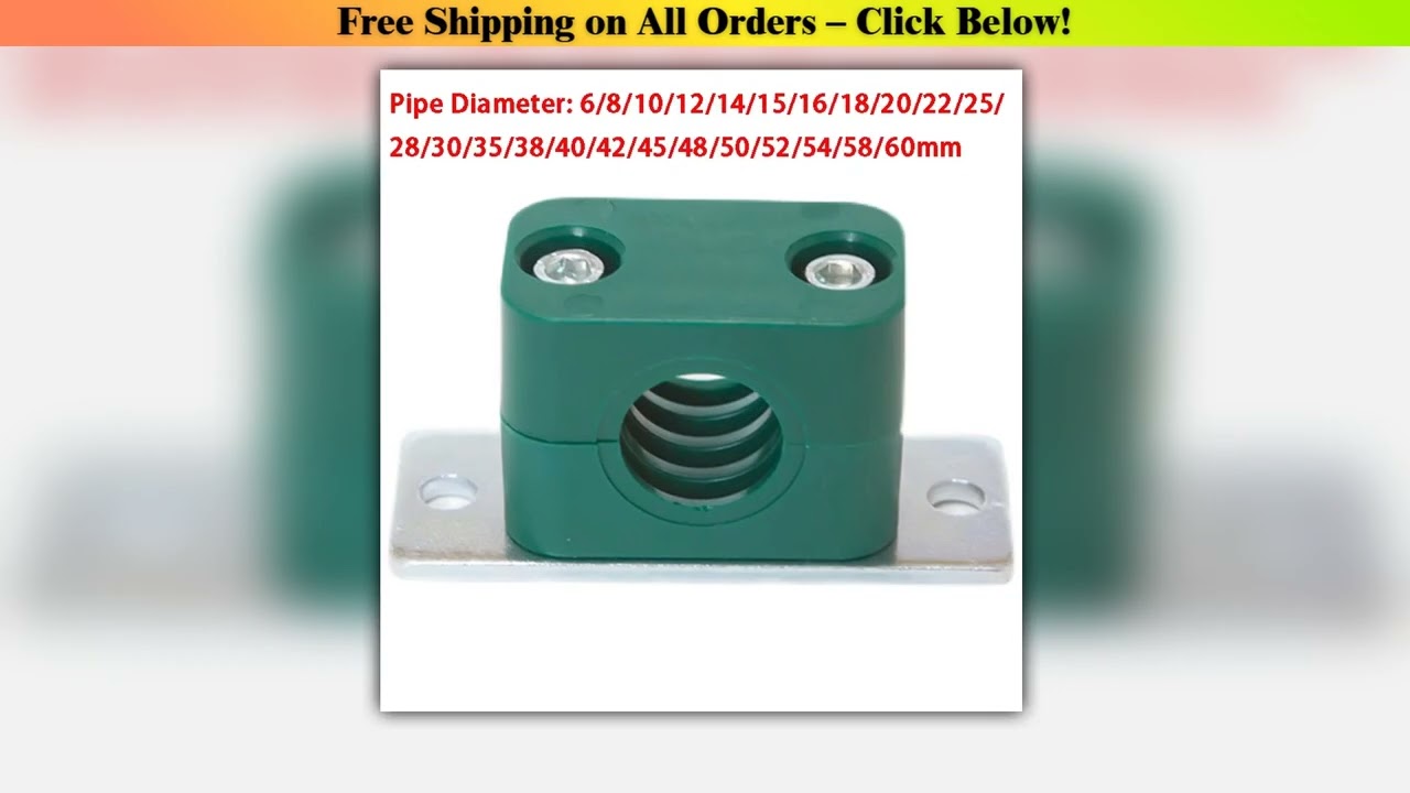 3PCS 681012151618202225283035405060mm Diameter Pipe Bolted Plastic Clips Pipe Clamp Tube Fastener