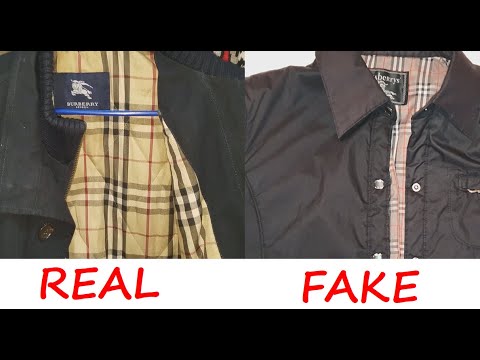 Burberry jacket real vs fake. How to spot counterfeit Burberry London winter jackets