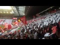 Anfield Sings Amazing Version Of Liverpool FC's "You'll Never Walk Alone" vs Villarreal (May 2016)