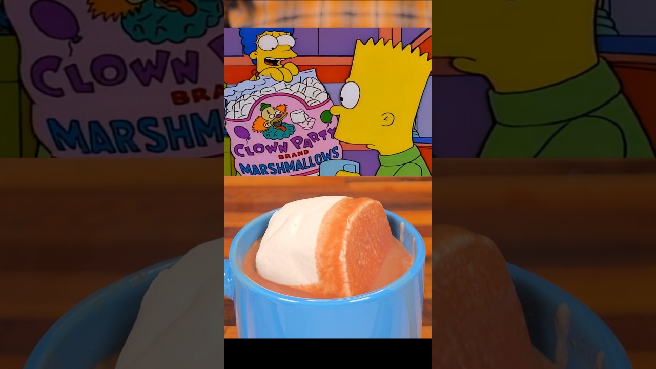 Bart's Self-Serve Marshmallow Chocolate Comfort Mug!☕️ #shorts #chocolate #marshmallow #simpsons