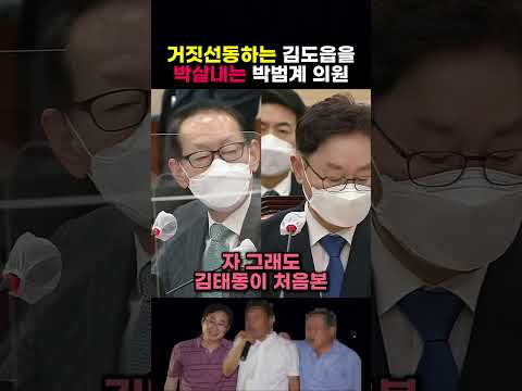 거짓선동하는 김도읍을 박살내는 박범계 의원