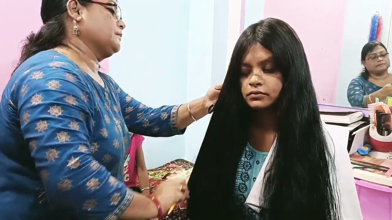 hvy Thick hair cut ❤️🙄