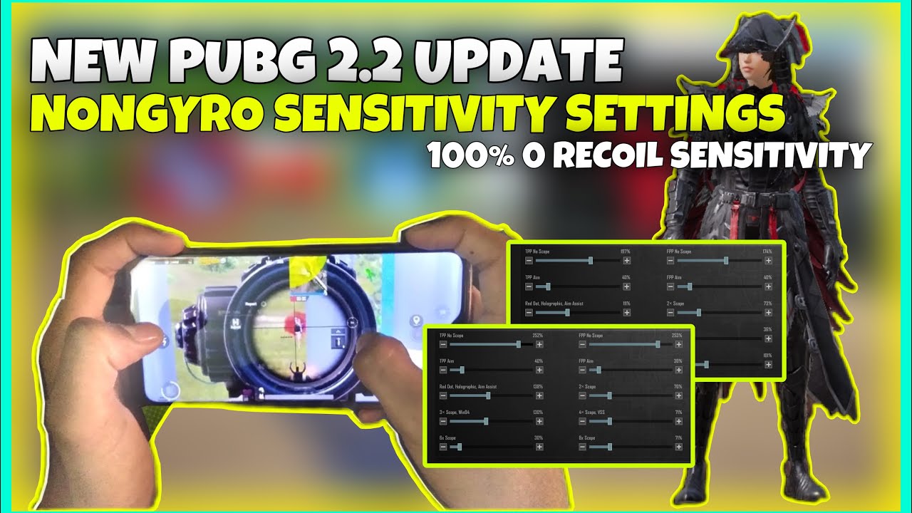 Pubg Mobile 2.2 Update 0 Recoil No Gyroscope Sensitivity | Pubg Global Nongyro Sensitivity Settings