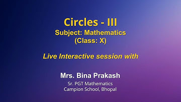 Live Interaction on PMeVIDYA : Circles- III