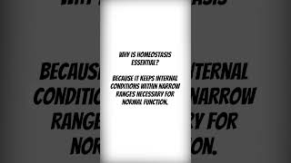Why is homeostasis essential? #sciencefacts #medicinefact