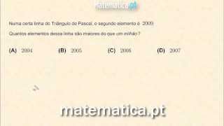 Exercício Resolvido de Triângulo de Pascal